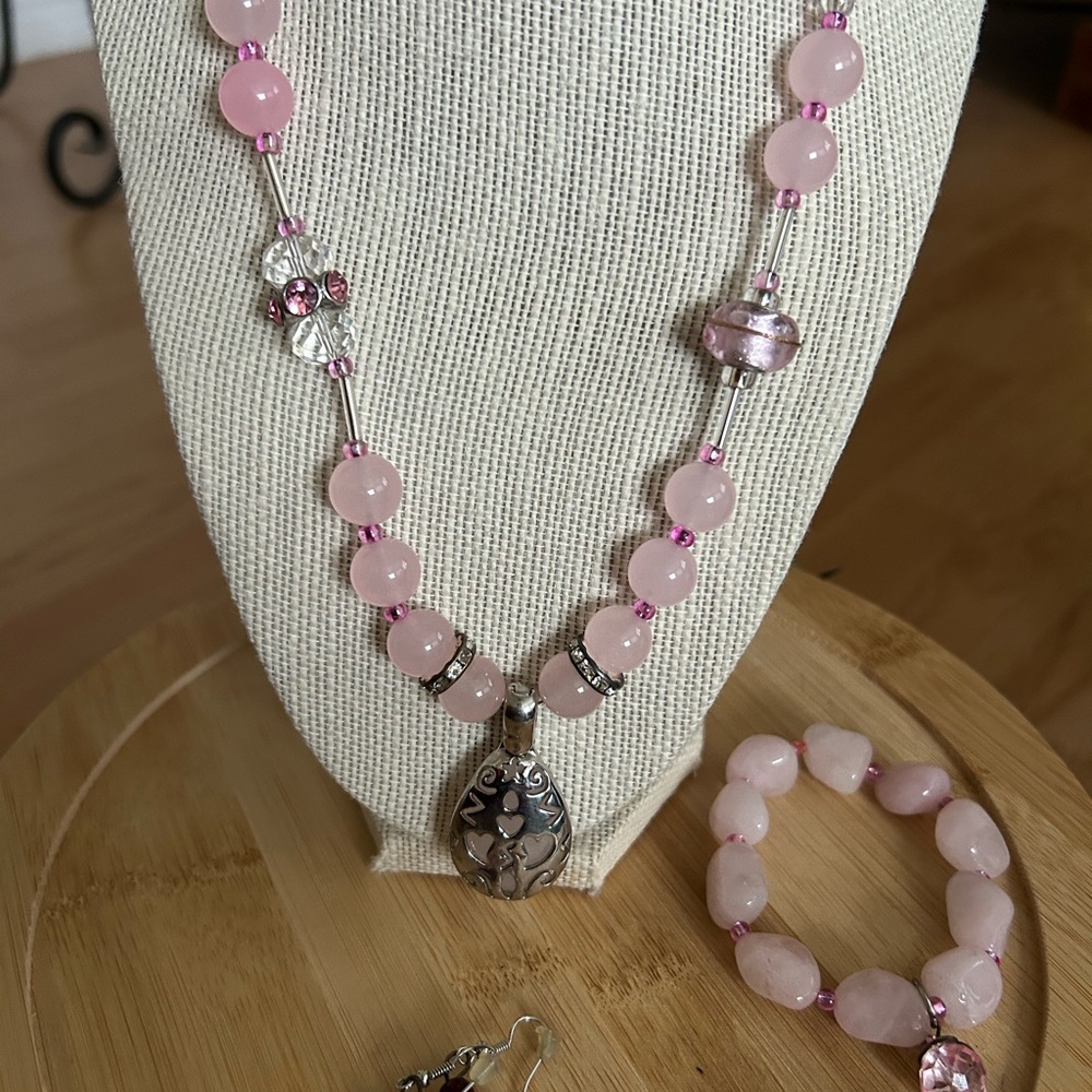 Handcrafted 3Piece Jewelry Set and Jewelry Box - Picture 2 of 3